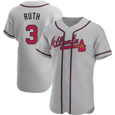 Babe Ruth Men's Atlanta Braves Throwback Jersey - Cream Replica