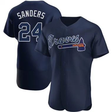 Men's Atlanta Braves #24 Deion Sanders Blue New Cool Base Jersey on  sale,for Cheap,wholesale from China
